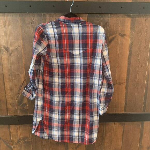 Noisy May - Vero Moda - Women's Plaid Long Shirt Size XS - Picture 2 of 8